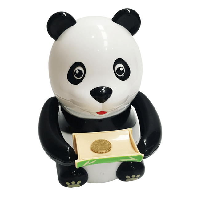 Cofrinho digital eletrônico do panda da sorte para adultos e crianças, brinquedos fofos de panda de plástico, dinheiro seguro para crianças