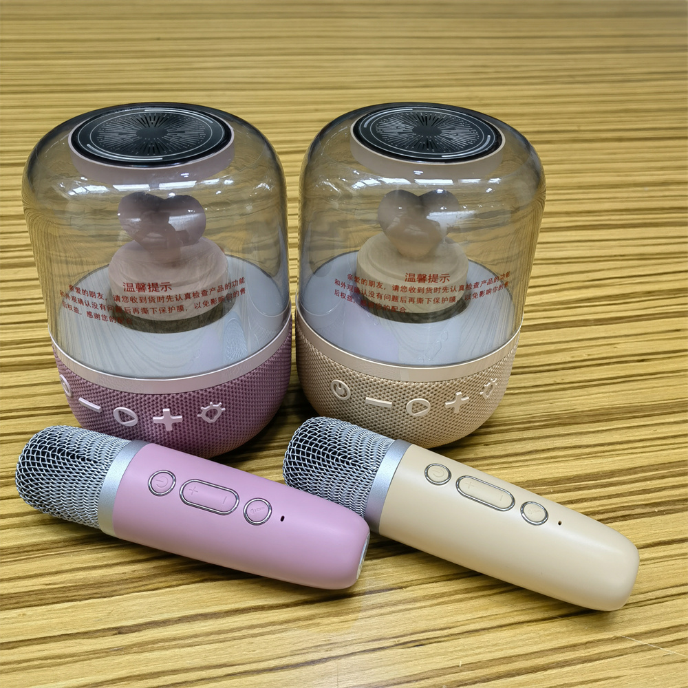 Mini alto -falantes Bluetooth da máquina de karaokê com dispositivo de microfone para crianças brinquedos