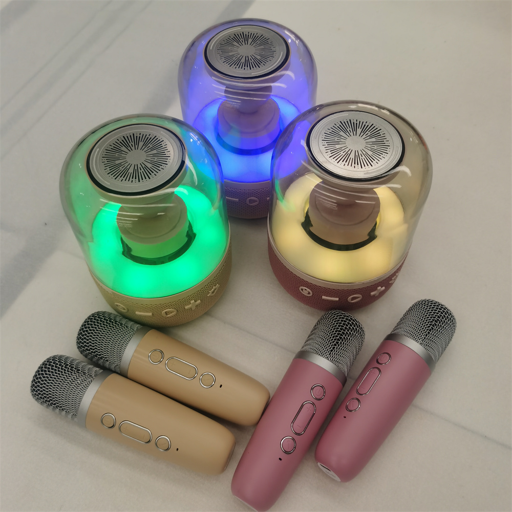 Mini alto -falantes Bluetooth da máquina de karaokê com dispositivo de microfone para crianças brinquedos